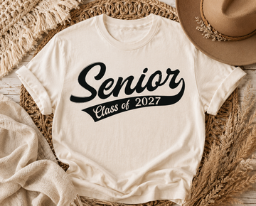 Retro "Senior Class of 2027" Graduation Graphic Tee