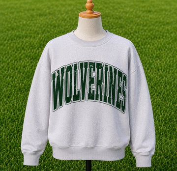 Grey "WOLVERINES" Vintage Athletic Sweatshirt
